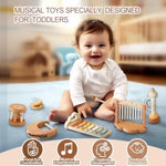 Baby Montessori Musical Instruments,Wooden Percussion Xylophone Musical Toys For Toddlers,Sensory Toys For 18+ Month Old,Kids Preschool Educational,Birthday Gift For Ages 2 3