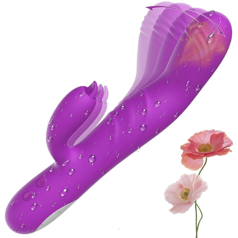 Waterproof Vibrator Sex Toys Dildo Realistic Safety Soft Silicone Dildo With Powerful 8 Modes For Vagina Anal Sex Stimulation G Spot Penis Flexible Sensory Toys For Couples