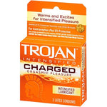 Charged Lubricated Condoms, 3 Count (Pack Of 1)