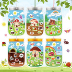 24 Sheet Insect Craft Kit with Bee Ladybug Flower Stickers for Kids