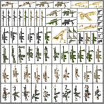 200+ Pcs Military Weapon Pack Accessories Toys Kits,Stem Military Soldier Style Weapon Sets,Swat Team Building Block Toys,Army Equipment Gear Sets,Christmas Birthday Gift For Boys,Teens,Adults