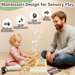 Wooden Drum Set, 6 In 1 Toddler Drum Set, Wooden Musical Toys For Toddlers, Montessori Toys For Boy Girls, Preschool Educational Gift With Songbook