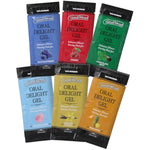 Doc Johnson GoodHead - Oral Delight Gel - 6 X 0.24 oz. Packets - Blue Raspberry, Cherry, Chocolate Mint, Cotton Candy, French Vanilla, Pineapple