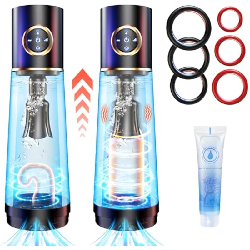Electric Penis Pump Sex Toys - Vibrating Penis Pumps Enlarger For Men Erection, Waterproof Dick Pump With 3 Sucking Pressure And 7 Vibrating Modes, Automatic Male Masturbator Enlargement Vacuum Pump