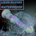 Knot Horse Dildo 9.8 Inch Soft Colorful Silicone Fantasy Dildo Suction Cup Xl G Spot Thick Realistic Animal Fake Penis Dildos Large Anal Play Butt Plug Women Couple Gay Adult Sex Toys & Games (B)