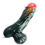Monster Dildo Heating Vibrating Sex Toys,Waterproof Silicone Fantasy Dildo Stimulating Anal Prostate Clitoris,Portable Heatable Stimulater Anal Toys Wand For Women Men Couples(Green)