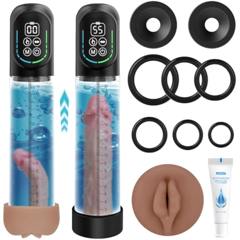 Electric Penis Pump Sex Toys For Men - Male Sex Toy With 5 Suction Modes & 6 Training Modes, Automatic Male Masturbator Mens Sex Toys Pumps & Enlargers, Lcd Adult Toys Pocket Pussy And Penis Ring