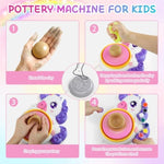 Kids Pottery Wheel Craft Kit with Clay & Tools, Ages 6-12