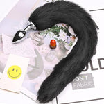 Fox Tail Anal Butt Plug Sex Toys For Cospaly (Black)