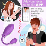 App Remote Control G Spot Vibrator With Rotating Massage Beads, Long Distance 9 Vibrating Modes Couple Vibrators Rechargerable Waterproof Female Sex Toys For Women And Couple
