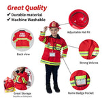 8 Pc Premium Washable Kids Fireman Costume Toy For Kids,Boys,Girls,Toddlers, And Children With Complete Firefighter Accessories
