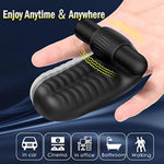 G Spot Finger Vibrator with Bullet - 10 Modes Powerful Vibration Stimulator for Female or Couples Sexual Pleasure