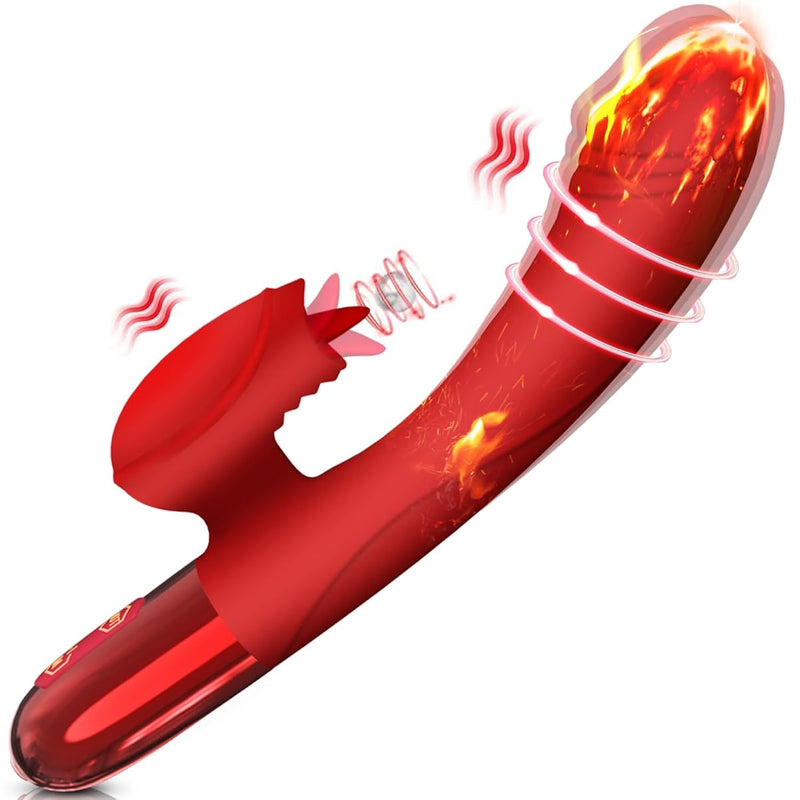 Adult Sex Toys For Women Realistic Dildo Vibrators With 10 Licking G Spot Clitoral Stimulation & Vibrating Dildos Modes Female Sex Toys Anal Dildo Vibrator Sex Toys For Woman And Couples