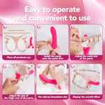 Strap-On Vibrating Dildo Sex Toys - Wearable Harness Strap-On Dildo With 10 Powerful Vibration & G Spot Clitoral Stimulation | Adult Toy & Games For Female Couple And Lesbian Pleasure | Remote Control