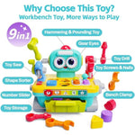 Toddler Musical Workbench Toys For One Year Old Boys, Baby Pretend Play Tool Set, Infant Shape Sorter Activities, Kids Pounding Game, 1St Birthday Gift For 12 18 24 Month Girls Age 1 2 3