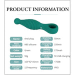 Vibrating Sex Toys Anal Butt Plugs – Anal Sex Toy With 12 Powerful Vibrations, Anal Thread Design, Anal Prostate Massager, Anal Sex Toys For Male And Female Couples (Green)