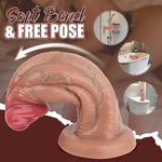 10 Inch Huge Thick Realistic Dildo for Anal Play, Girthy Big Head Suction Cup Silicone Real Skin Dildo, Giant Lifelike Soft Dildos for G Spot, Large Wide Fat Penis Adult Sex Toys for Men Women Couples