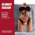Shemale Sex Toy 32.2 Lbs Torso Sex Doll With 7.7 Inch Realistic Dildo And Soft Breasts Unisex Anal Sex Stroker Trans Dolls For Gay Couples Men Women Adult Toy For Masturbation