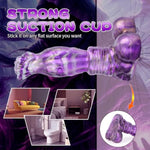 12.5In Silicone Made Huge Soft Colorful Monster Dildo Anal Toy Animal Style Ribbed Flexible Hands-Free (Normal) (L)