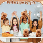 4 Pcs Capybara Stuffed Animal Mini Plush Capybara Gift Small Plushies Doll Birthday Gift Plush Set For Animal Theme Party Decor Nursery Bedroom, 5''