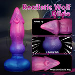 Fantasy Dog Dildo Knot Sex Toys - Animal Dildo Wolf Dildo Adult Toys 7.9'', Desert Lonewolf- Fenrir, Textured Monster Dildo With Suction Cup Dildo For Anal G Spot, Couples Sex Toys For Women Men