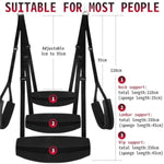 Sex Swing For Couples Bdsm Sex Toys Sex Swings With Wild Seat Adjustable Sex Straps Wild Cushion Thick Fluff For Adult Sex Restraint Swing Sex Furniture For Bedroom Hold Up 800Lbs Black