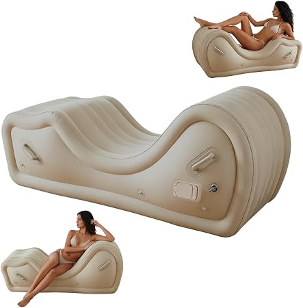 Automatic Inflatable Couples Support Sofa with Curved Design
