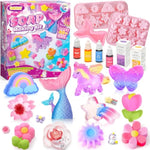 Soap Making Craft Kit for Kids, Makes 40+ Soaps with Unicorn, Mermaid & Butterfly Molds