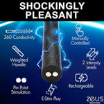 Zeus E-Stim Wand For Men, Women & Couples. 360 Degrees Of Conductivity For E-Stim At Any Angle, 2 Intensity Levels, Pinpoint E-Stim. 1 Piece, Black.