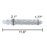 11.6" Large Glass Double Ended Dildo Crystal Double Dong Sex Pleasure Wand Realistic Penis For Vaginal G-Spot Anal Sex Toy