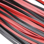 Leather Sex Flogger Bdsm Spanking Whips Tease Ticklers With Non-Slip Woven Handle Long Tassel Flirting Fantasy Cosplay Sm Adult Sex Toys (Red Black)