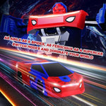 Remote Control Transformer Car With One-Button Deformation And 360° Rotation, Transform Robot Rc Car For Kids 4-12 Years Old?Red?