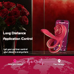 Vibrating Cock Ring Penis Sleeve With Rose Clitoral Stimulator, Penis Ring Vibrator Couples Adult Sex Toys For Men Women, Male Female Couple Sex Toy With G Spot Clitoris Vibrator