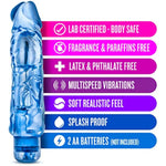 9 Inch Realistic Dildo Vibrator With Adjustable Speeds – Waterproof, Flexible, & Quiet Female Vibrating Penis Vibrator For Intimate G-Spot – Adult Toys For Womens - Blue