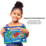 World Map Puzzle For Kids - 75 Piece - World Puzzles With Continents - Childrens Jigsaw Geography Puzzles For Kids Ages 4-8, 5, 6, 7, 8-10 Year Olds - Puzzle Maps Educational Toys For 4+ Year Old