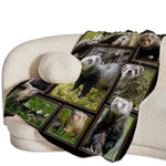 Cute Ferret Blanket For Women Girls Boys Men Funny Animal Ferrets Throw Blanket Plush Cozy Flannel Fleece Ultra Soft Fuzzy Blankets Gifts 50"X40"