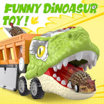 11 In 1 Dinosaur Toys, Dinosaur Toys For Kids 3-5, Dinosaur Truck With 10 Pull Back Cars, Toddler Boy Toys Age 3 4 5, Boy Birthday Gifts With Sounds & Lights & Spray