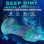 9.37In Thick Fantasy Monster Dildo - Realistic Curved Silicone Dragon Cock With Strong Suction Cup For G-Spot Or Prostate Stimulation(M)