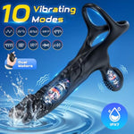 Dual Action Vibrating Male Masturbation Kit with Remote Control