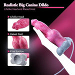 Squirting Dog Dildo 9 Inch Realistic Huge Monster Dildos With Knot And Suction Cup, Big Pink Silicone Thick Dragon Dildo Anal Toy For Women And Men