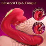 Thrusting Vibrator Rose Sex Toy - Tongue Toy For Women With 7 Licking Vibrating Flapping Sucking Vibrator For Woman Adult Toys For Couples Sex Toys G Spot Vibrator For Female Dildo Vibrators