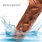 Thrusting Dildo Vibrator Sex Toy For Women, Realistic Thruster Dildo Throat Trainer, Silicone Suction Cup For Mens Thrust Vibrations Sex Machine Device (8.8Inch)