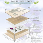Large 10 Layer Wood Flower Press Kit for Adults and Teens, 11.8 x 8.3 Inches