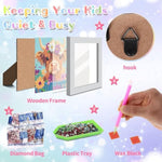 Highland Cow Diamond Art Painting Kit for Kids with Frame, Ages 4-12