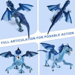 Remote Control Dragon Toy For Kids With 360° Swaying Head, Roaring, Spraying & Light Up - Remote Control Robot Toys For Kids - Birthday, For Boys Girls -Blue