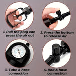 Penis Pump - Manual Penis Enlarger With Pressure Gauge Sex Toys - Pumps & Enlargers Erectile Dysfunction Vacuum Pump Dick Pump For Stronger And Larger Erections With Dial And 3 Penis Rings (A,B)