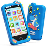 4 Inch Kids Smart Phone, Touchscreen Hd Dual Camera Cell Phone For Children, Christmas Birthday Gifts Dinosaur Learning Toys For Boys 3-10, First Preschool Education Phone Toy With 200+ Games