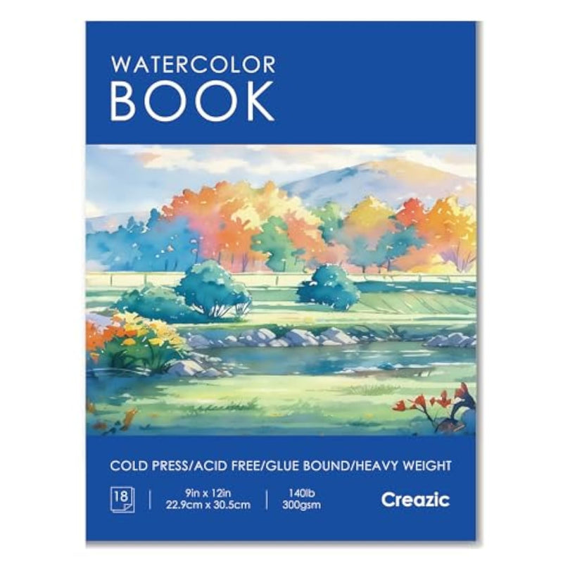 9 x 12 Watercolor Paper Pad, 140 lb 300 GSM Cold Press for Mixed Media