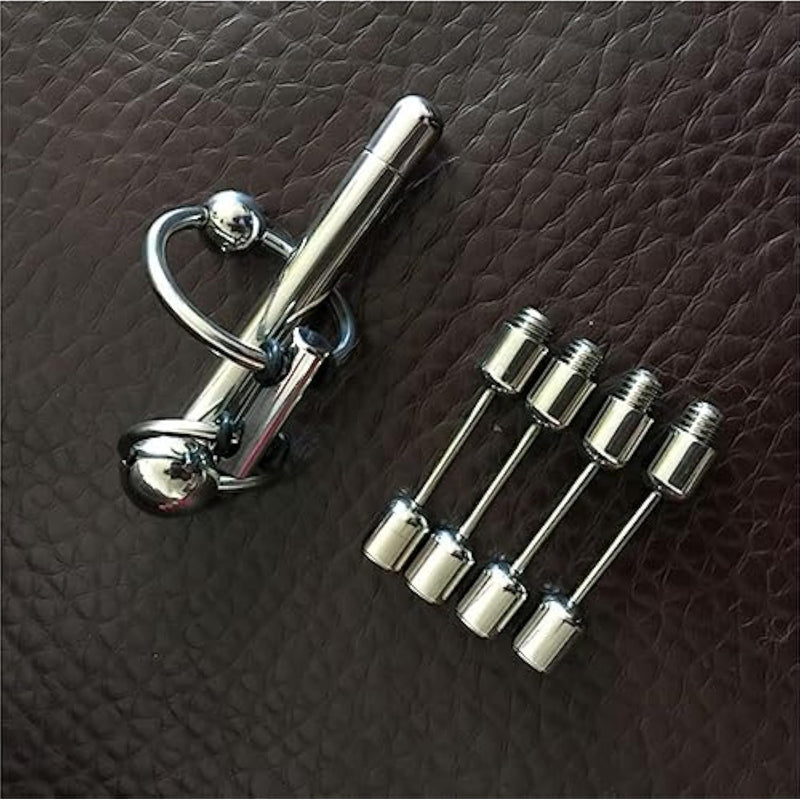 Metal Urethral Sounds Masturbation Rod Urethral Plug For Male Stimulation Adjustable Length Male Penis Plug