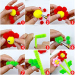 Multi-Colored Pom Poms for Arts and Crafts Projects - 2000 Pieces, 1cm Diameter